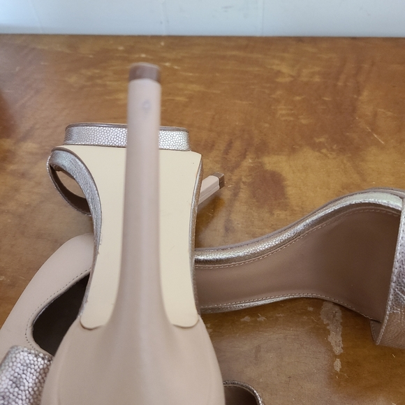 Calvin Klein Stiletto Ankle Strap Gold Beige Sexy! - Picture 12 of 12
